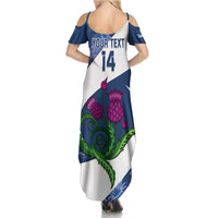 Custom Scotland Rugby Family Matching Summer Maxi Dress and Hawaiian Shirt 2024 Go Champions Scottish Thistles - Wonder Print Shop