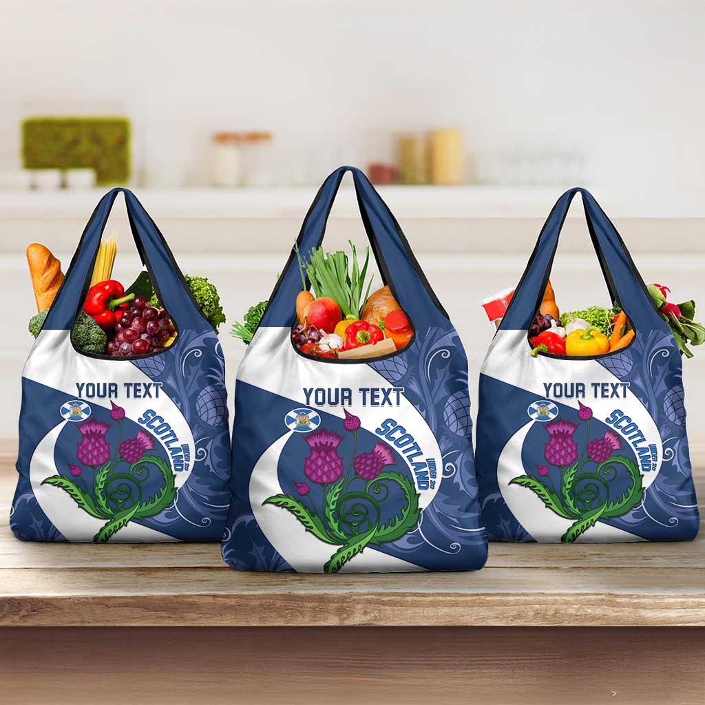 Custom Scotland Rugby Grocery Bag Go Champions Scottish Thistles