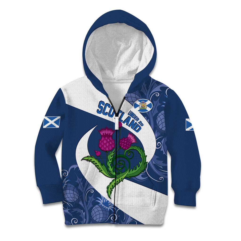 Custom Scotland Rugby Kid Hoodie 2024 Go Champions Scottish Thistles - Wonder Print Shop