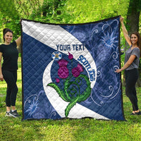 Custom Scotland Rugby Quilt 2024 Go Champions Scottish Thistles - Wonder Print Shop