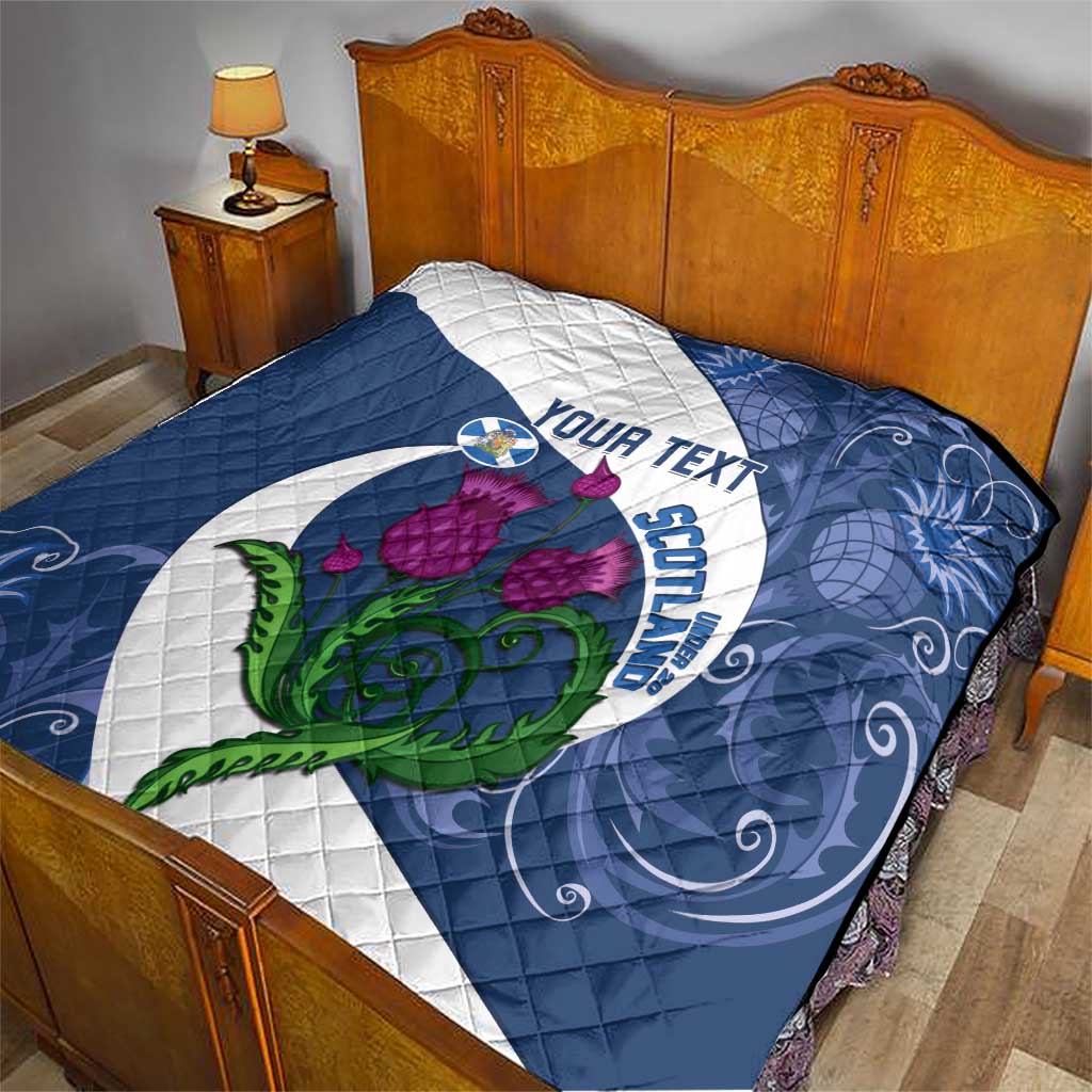 Custom Scotland Rugby Quilt 2024 Go Champions Scottish Thistles - Wonder Print Shop