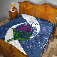 Custom Scotland Rugby Quilt 2024 Go Champions Scottish Thistles - Wonder Print Shop