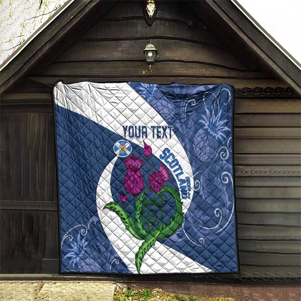 Custom Scotland Rugby Quilt 2024 Go Champions Scottish Thistles - Wonder Print Shop
