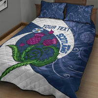 Custom Scotland Rugby Quilt Bed Set 2024 Go Champions Scottish Thistles - Wonder Print Shop