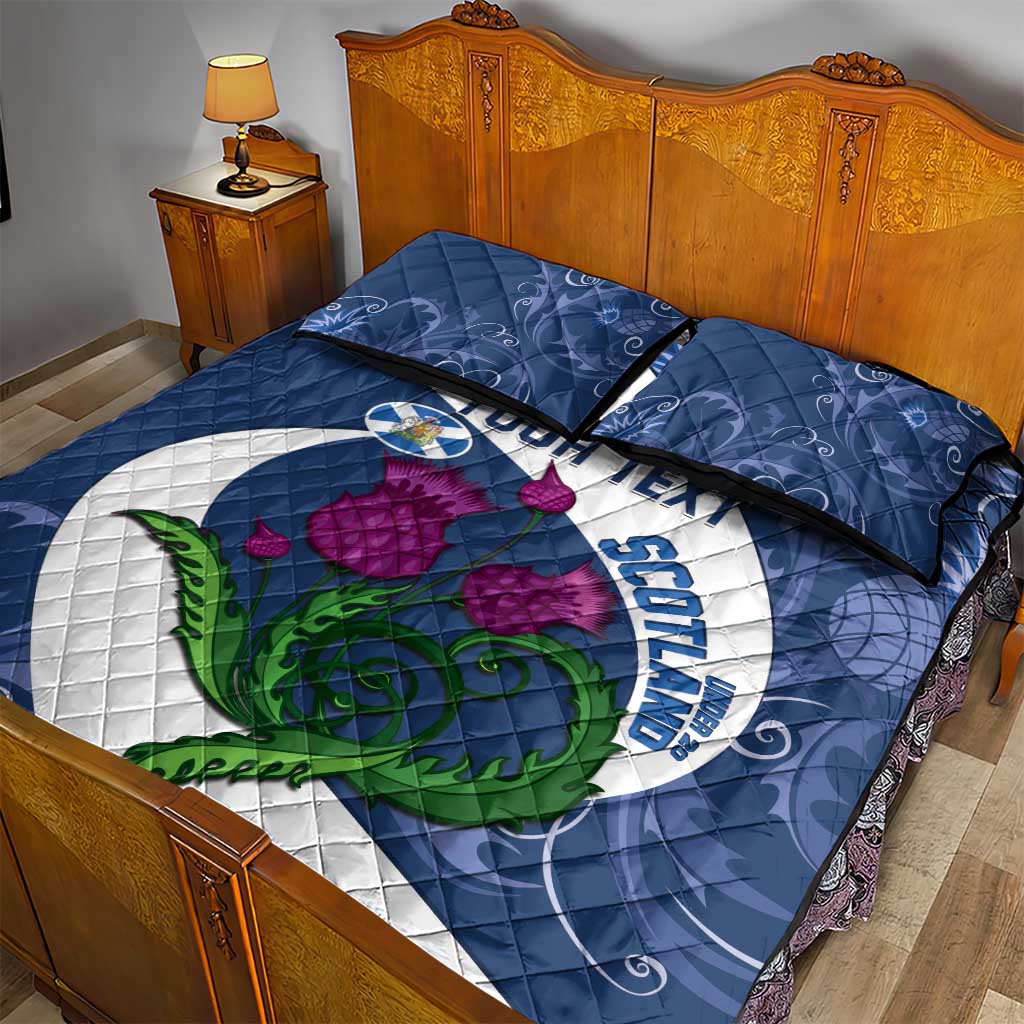 Custom Scotland Rugby Quilt Bed Set 2024 Go Champions Scottish Thistles - Wonder Print Shop