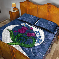 Custom Scotland Rugby Quilt Bed Set 2024 Go Champions Scottish Thistles - Wonder Print Shop
