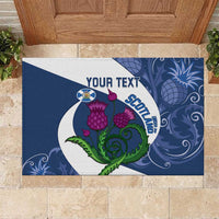 Custom Scotland Rugby Rubber Doormat 2024 Go Champions Scottish Thistles - Wonder Print Shop