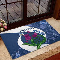 Custom Scotland Rugby Rubber Doormat 2024 Go Champions Scottish Thistles - Wonder Print Shop