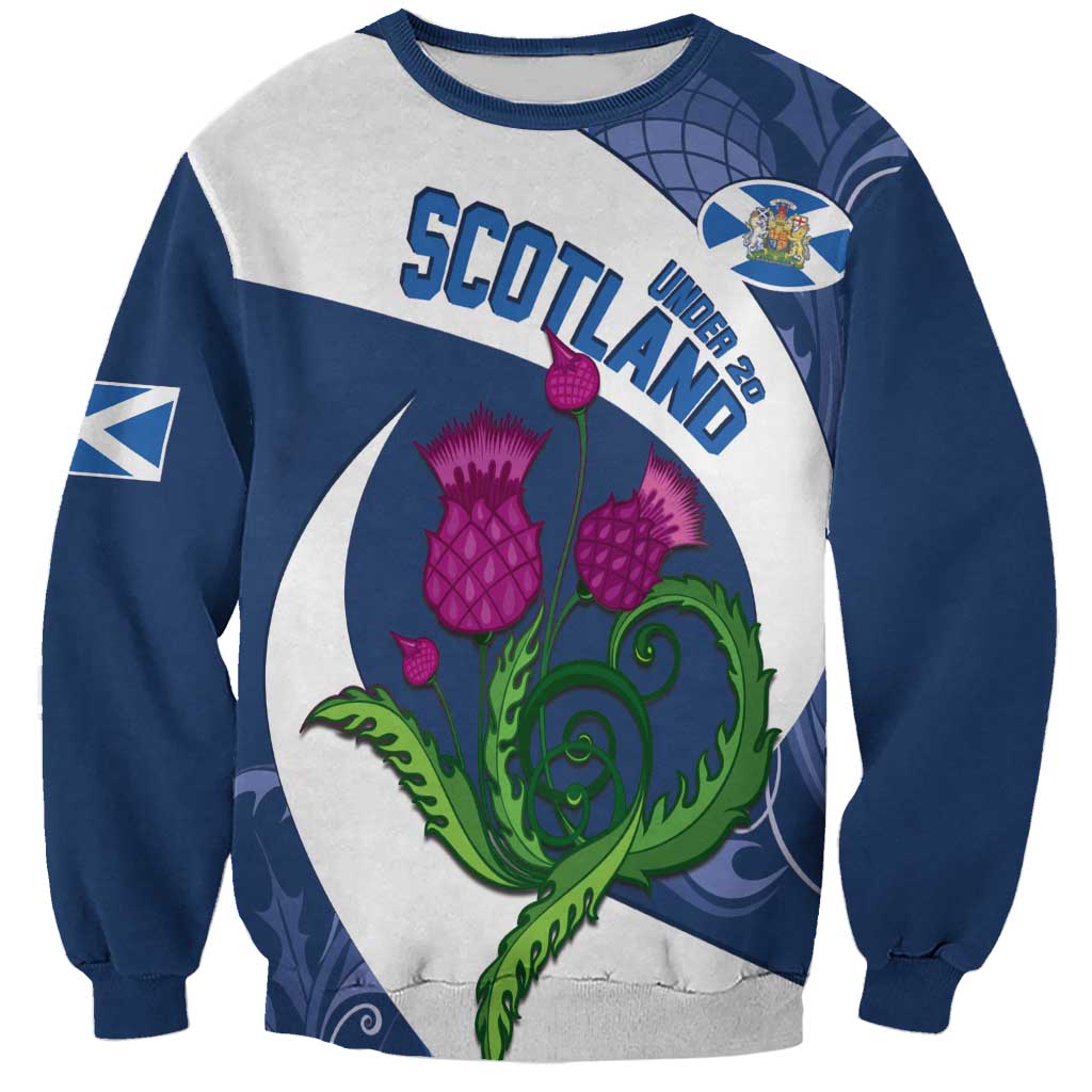 Custom Scotland Rugby Sweatshirt 2024 Go Champions Scottish Thistles - Wonder Print Shop