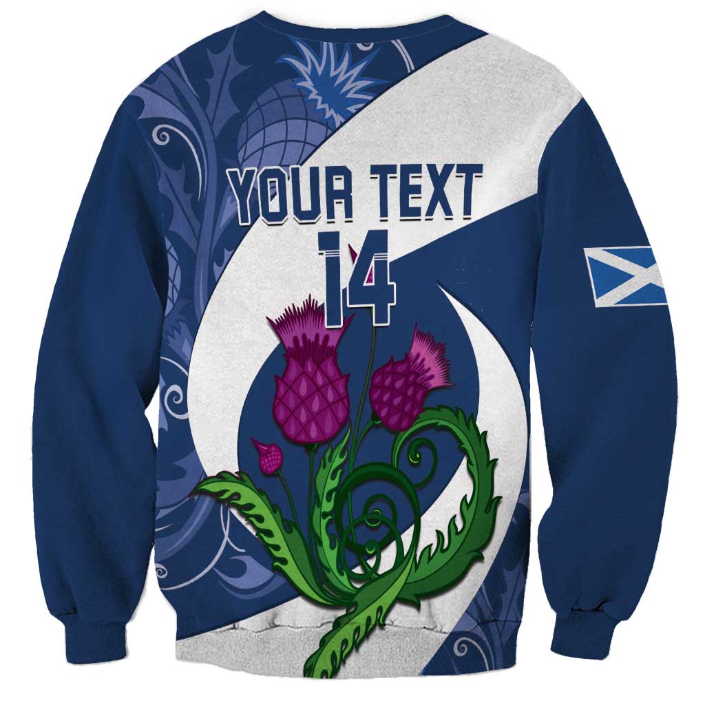 Custom Scotland Rugby Sweatshirt 2024 Go Champions Scottish Thistles - Wonder Print Shop