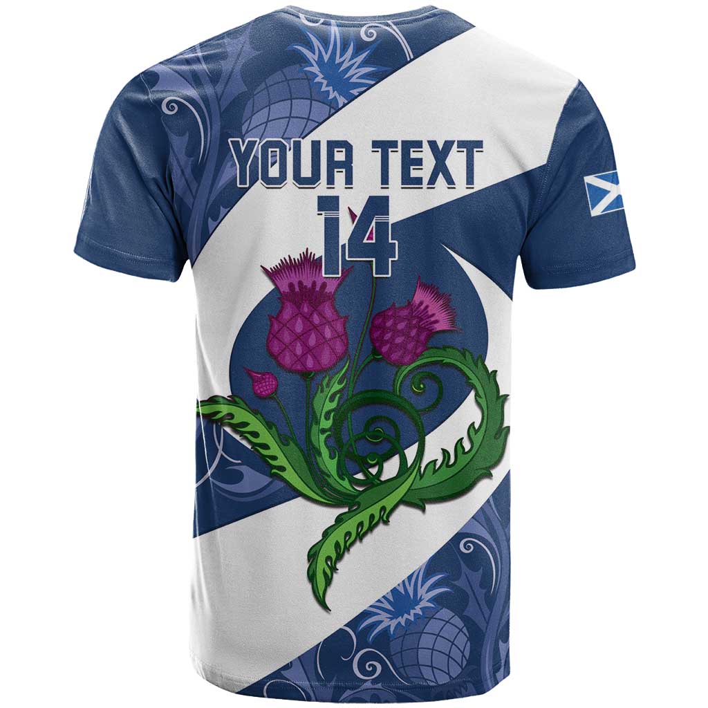 Custom Scotland Rugby T Shirt 2024 Go Champions Scottish Thistles - Wonder Print Shop