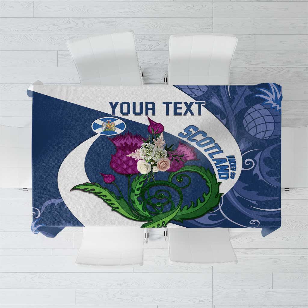 Custom Scotland Rugby Tablecloth 2024 Go Champions Scottish Thistles - Wonder Print Shop