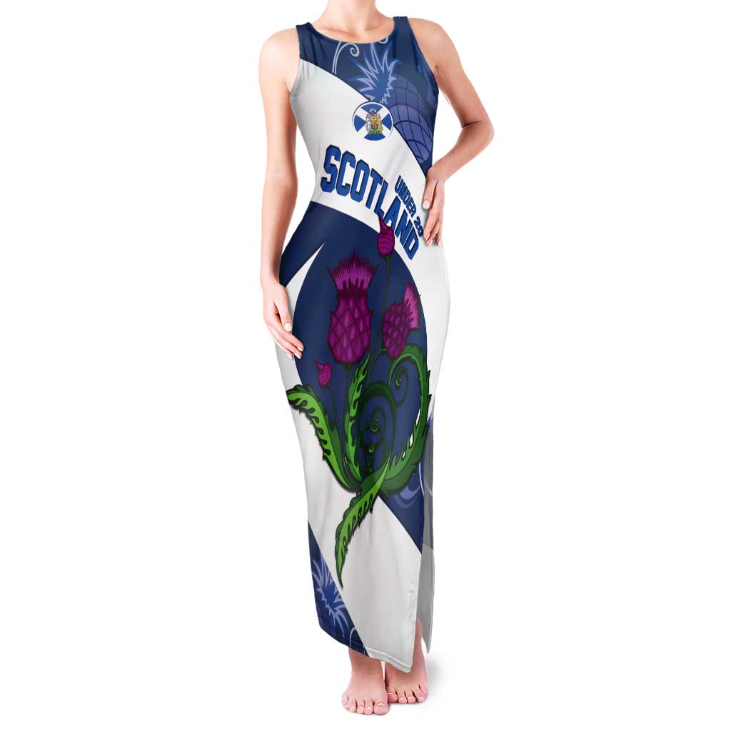 Custom Scotland Rugby Tank Maxi Dress 2024 Go Champions Scottish Thistles - Wonder Print Shop