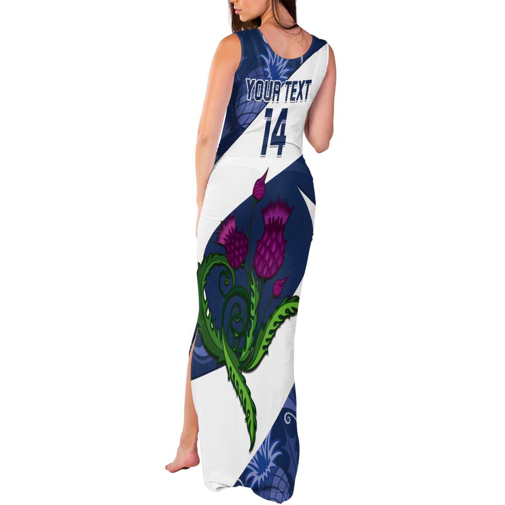 Custom Scotland Rugby Tank Maxi Dress 2024 Go Champions Scottish Thistles - Wonder Print Shop