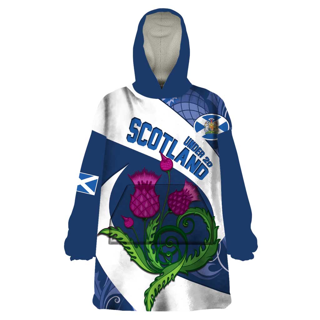 Custom Scotland Rugby Wearable Blanket Hoodie 2024 Go Champions Scottish Thistles - Wonder Print Shop