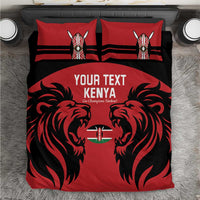 Custom Kenya Rugby Bedding Set 2024 Go Champions Simbas - Red - Wonder Print Shop
