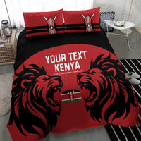Custom Kenya Rugby Bedding Set 2024 Go Champions Simbas - Red - Wonder Print Shop
