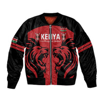 Custom Kenya Rugby Bomber Jacket 2024 Go Champions Simbas - Red - Wonder Print Shop