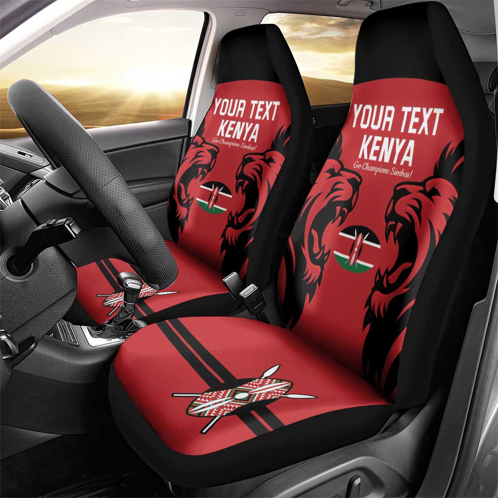 Custom Kenya Rugby Car Seat Cover 2024 Go Champions Simbas - Red - Wonder Print Shop