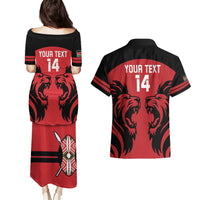 Custom Kenya Rugby Couples Matching Puletasi and Hawaiian Shirt 2024 Go Champions Simbas - Red - Wonder Print Shop