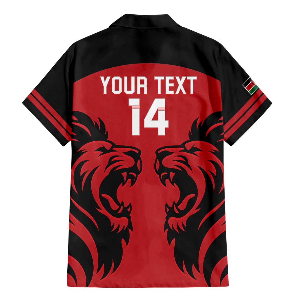 Custom Kenya Rugby Family Matching Mermaid Dress and Hawaiian Shirt 2024 Go Champions Simbas - Red - Wonder Print Shop