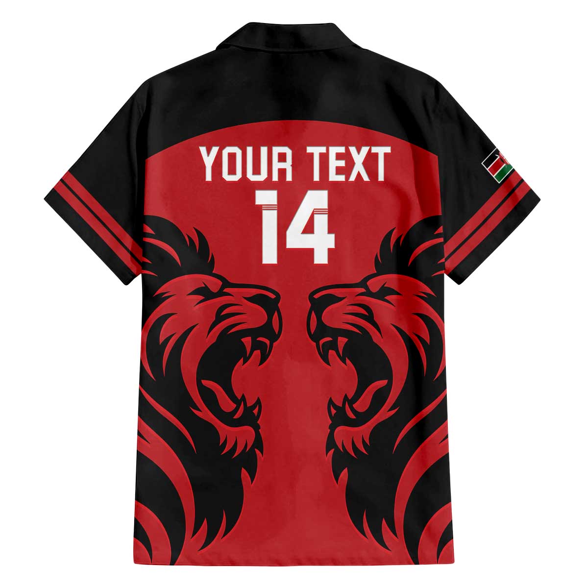 Custom Kenya Rugby Family Matching Off The Shoulder Long Sleeve Dress and Hawaiian Shirt 2024 Go Champions Simbas - Red - Wonder Print Shop