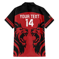 Custom Kenya Rugby Family Matching Short Sleeve Bodycon Dress and Hawaiian Shirt 2024 Go Champions Simbas - Red - Wonder Print Shop