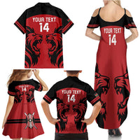 Custom Kenya Rugby Family Matching Summer Maxi Dress and Hawaiian Shirt 2024 Go Champions Simbas - Red - Wonder Print Shop