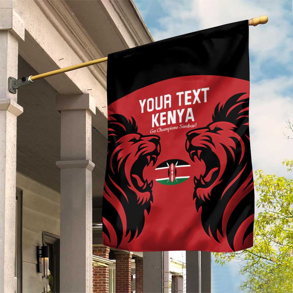 Custom Kenya Rugby Garden Flag 2024 Go Champions Simbas - Red - Wonder Print Shop