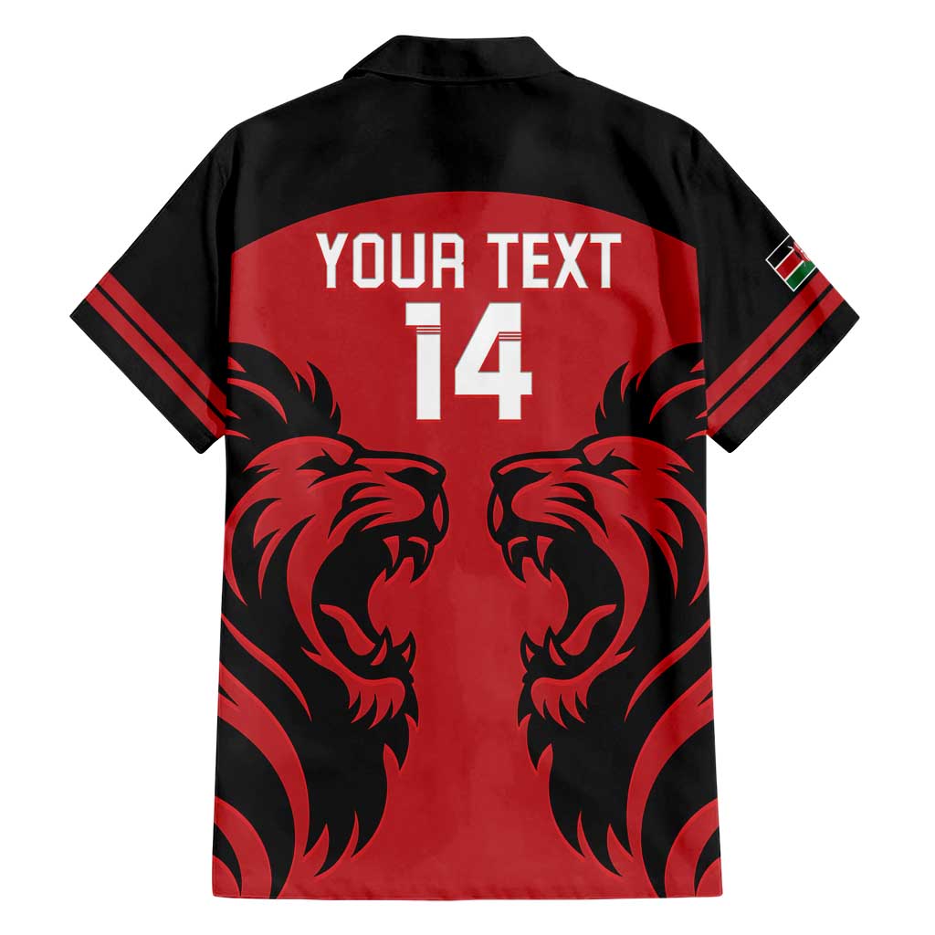 Custom Kenya Rugby Hawaiian Shirt 2024 Go Champions Simbas - Red - Wonder Print Shop