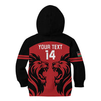 Custom Kenya Rugby Kid Hoodie 2024 Go Champions Simbas - Red - Wonder Print Shop