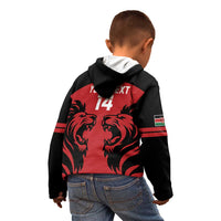 Custom Kenya Rugby Kid Hoodie 2024 Go Champions Simbas - Red - Wonder Print Shop