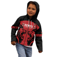 Custom Kenya Rugby Kid Hoodie 2024 Go Champions Simbas - Red - Wonder Print Shop