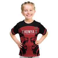 Custom Kenya Rugby Kid T Shirt 2024 Go Champions Simbas - Red - Wonder Print Shop