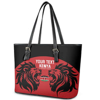 Custom Kenya Rugby Leather Tote Bag 2024 Go Champions Simbas - Red - Wonder Print Shop