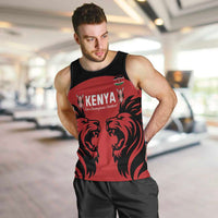 Custom Kenya Rugby Men Tank Top 2024 Go Champions Simbas - Red - Wonder Print Shop