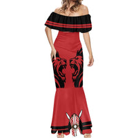 Custom Kenya Rugby Mermaid Dress 2024 Go Champions Simbas - Red - Wonder Print Shop
