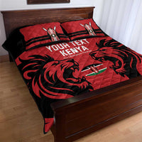Custom Kenya Rugby Quilt Bed Set 2024 Go Champions Simbas - Red - Wonder Print Shop