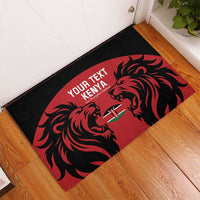 Custom Kenya Rugby Rubber Doormat 2024 Go Champions Simbas - Red - Wonder Print Shop