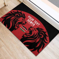 Custom Kenya Rugby Rubber Doormat 2024 Go Champions Simbas - Red - Wonder Print Shop