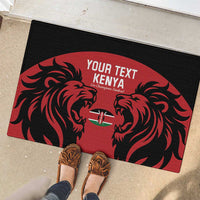 Custom Kenya Rugby Rubber Doormat 2024 Go Champions Simbas - Red - Wonder Print Shop