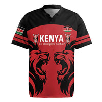 Custom Kenya Rugby Rugby Jersey 2024 Go Champions Simbas - Red - Wonder Print Shop