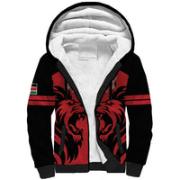 Custom Kenya Rugby Sherpa Hoodie 2024 Go Champions Simbas - Red - Wonder Print Shop