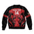 Custom Kenya Rugby Sleeve Zip Bomber Jacket 2024 Go Champions Simbas - Red - Wonder Print Shop