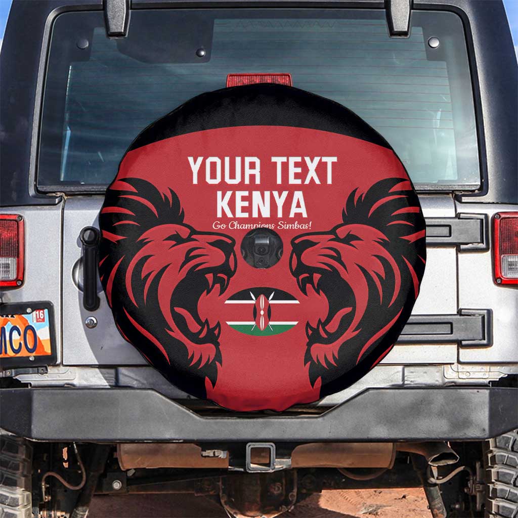 Custom Kenya Rugby Spare Tire Cover 2024 Go Champions Simbas - Red - Wonder Print Shop