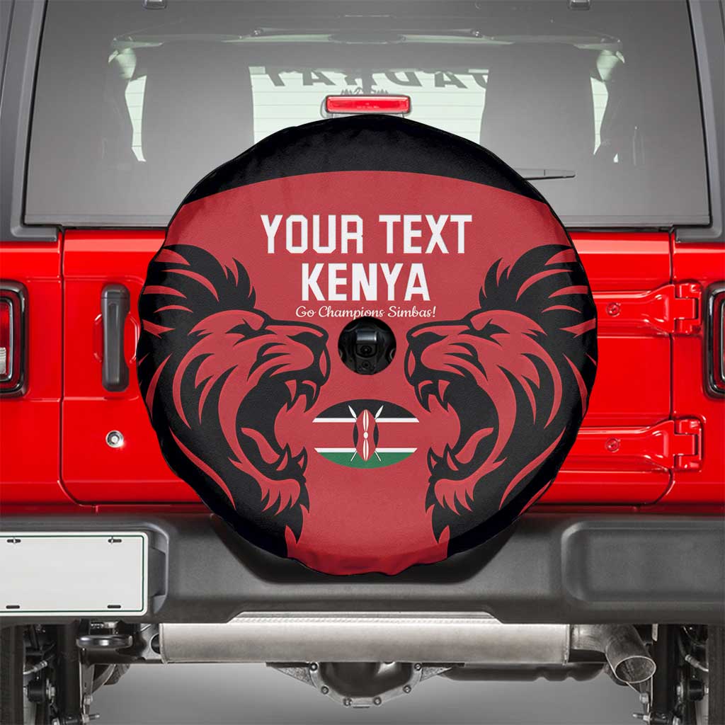 Custom Kenya Rugby Spare Tire Cover 2024 Go Champions Simbas - Red - Wonder Print Shop