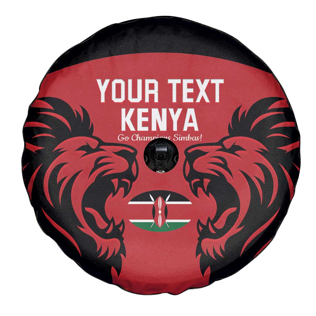 Custom Kenya Rugby Spare Tire Cover 2024 Go Champions Simbas - Red - Wonder Print Shop