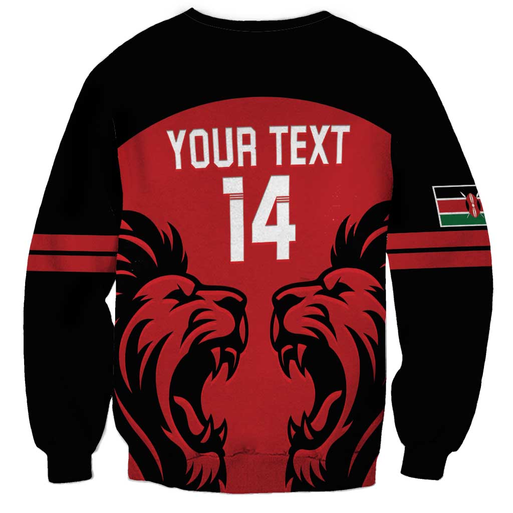 Custom Kenya Rugby Sweatshirt 2024 Go Champions Simbas - Red - Wonder Print Shop