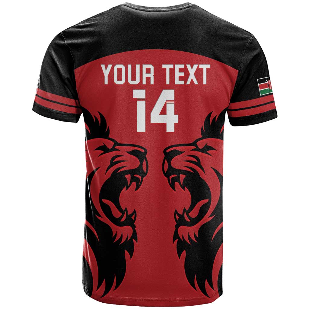 Custom Kenya Rugby T Shirt 2024 Go Champions Simbas - Red - Wonder Print Shop