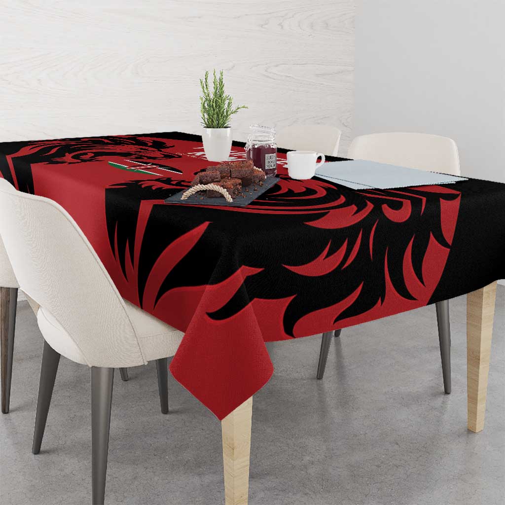Custom Kenya Rugby Tablecloth 2024 Go Champions Simbas - Red - Wonder Print Shop